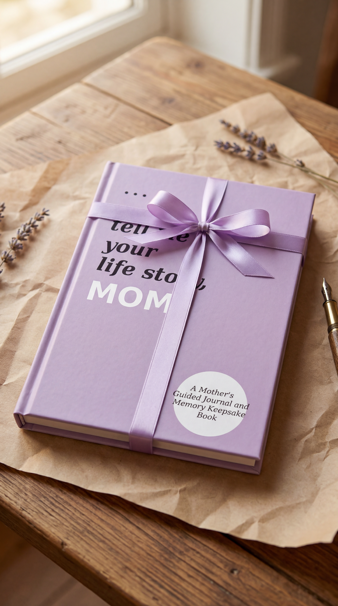 Journal Tell Me Your Life Story MOM – couverture du journal de mémoire guidé pour mère